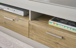 TV-Lowboard "Griego" In Kieselgrau Matt Und Zinneiche TV Unterteil 150 X 46 Cm -Wohnwelt Verkauf 9076 3