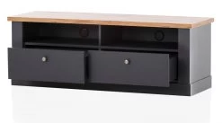 TV-Lowboard "Ribera" In Grau Und Wotan Eiche Landhaus TV Unterteil 135 X 51 Cm 21 TV-Lowboard "Ribera" In Grau Und Wotan Eiche Landhaus TV Unterteil 135 X 51 Cm -Wohnwelt Verkauf 9106 10