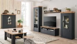 TV-Lowboard "Ribera" In Grau Und Wotan Eiche Landhaus TV Unterteil 135 X 51 Cm 18 TV-Lowboard "Ribera" In Grau Und Wotan Eiche Landhaus TV Unterteil 135 X 51 Cm -Wohnwelt Verkauf 9106 7