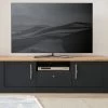 TV-Lowboard "Ribera" In Grau Und Wotan Eiche Landhaus TV Unterteil 158 X 51 Cm -Wohnwelt Verkauf 9107 1
