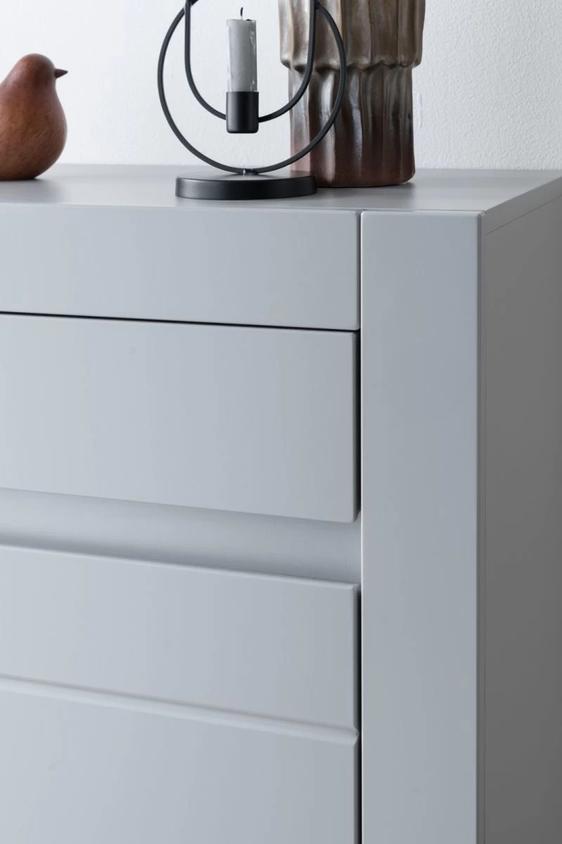 Kommode "Tamaris" In Platingrau Matt Und Zinneiche Wohn- Und Esszimmer Highboard 100 X 113 Cm 4 Kommode "Tamaris" In Platingrau Matt Und Zinneiche Wohn- Und Esszimmer Highboard 100 X 113 Cm – Bild 2