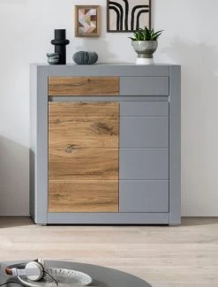 Kommode "Tamaris" In Platingrau Matt Und Zinneiche Wohn- Und Esszimmer Highboard 100 X 113 Cm 14 Kommode "Tamaris" In Platingrau Matt Und Zinneiche Wohn- Und Esszimmer Highboard 100 X 113 Cm -Wohnwelt Verkauf 9129 4