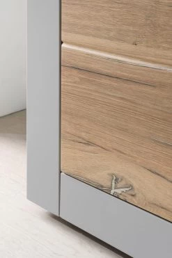 TV-Lowboard "Tamaris" In Platingrau Matt Und Zinneiche TV Unterteil Mit Komforthöhe 150 X 63 Cm -Wohnwelt Verkauf 9131 3