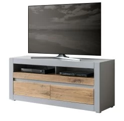 TV-Lowboard "Tamaris" In Platingrau Matt Und Zinneiche TV Unterteil Mit Komforthöhe 150 X 63 Cm -Wohnwelt Verkauf 9131 8