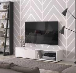 TV Lowboard "Easy" In Weiß TV Unterteil Hängend Oder Stehend 150 Cm