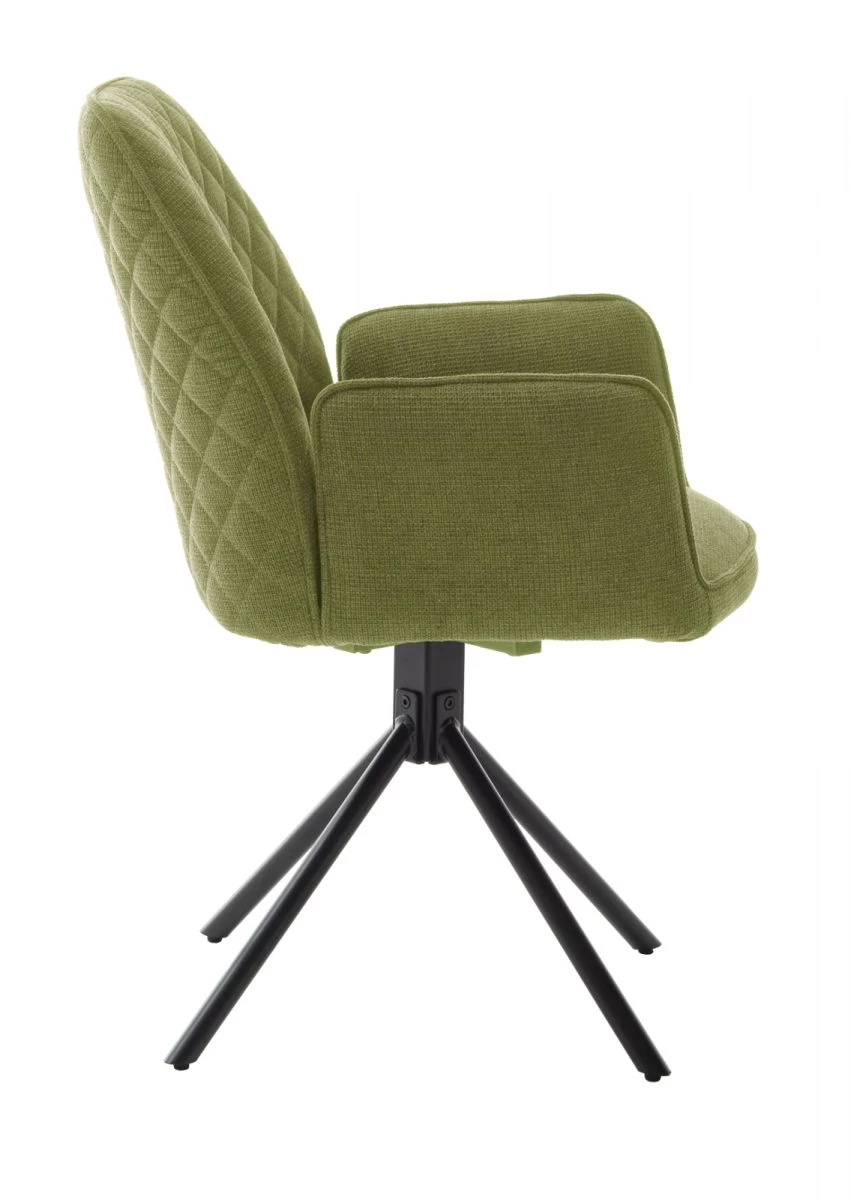 2 X Stuhl "Acandi" In Olive Chenille-Optik Mit Armlehne 180° Drehbar Esszimmerstuhl 2er Set Mit Komfortsitzhöhe 4 2 X Stuhl "Acandi" In Olive Chenille-Optik Mit Armlehne 180° Drehbar Esszimmerstuhl 2er Set Mit Komfortsitzhöhe – Bild 2