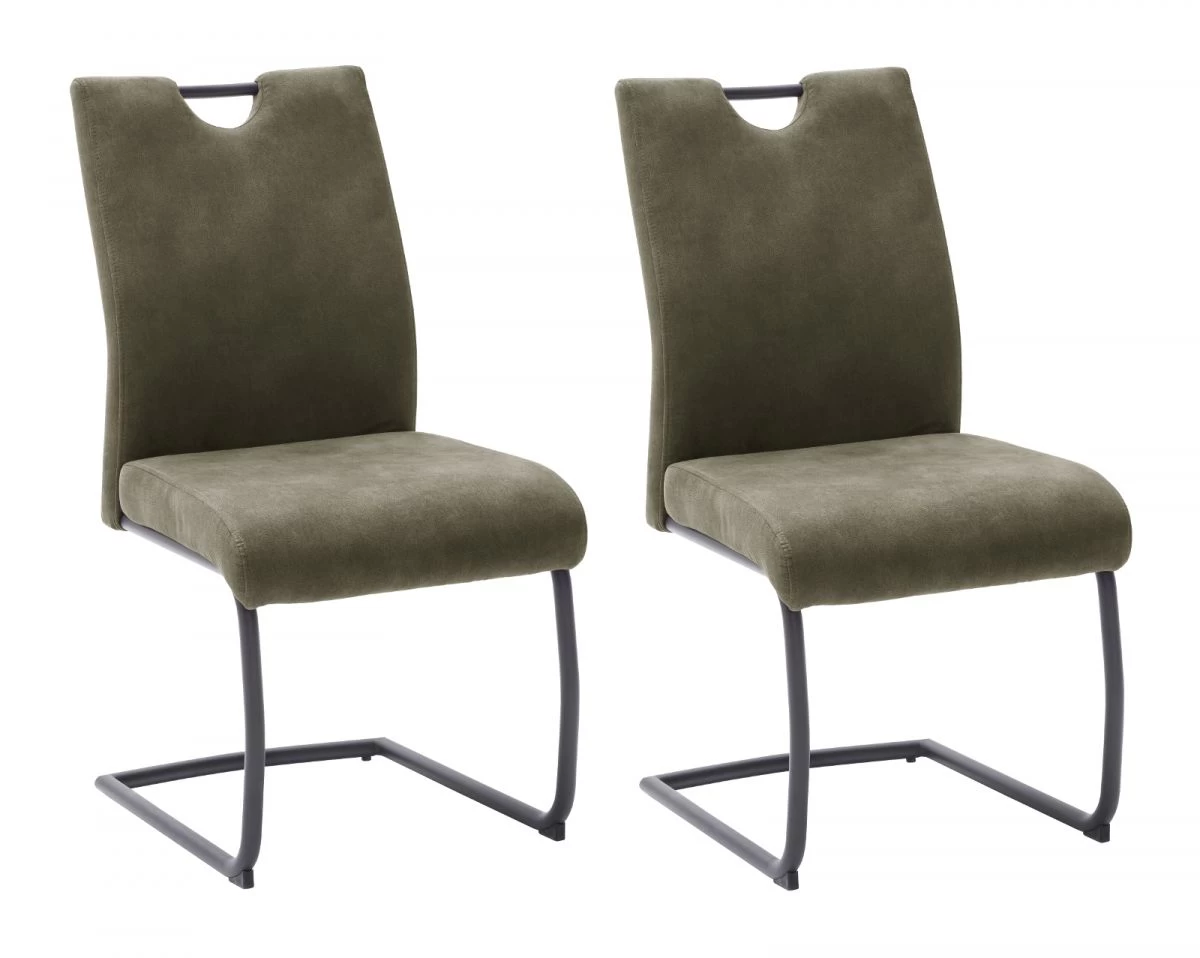 2 X Stuhl "Acroma" In Olive Antik-Look Freischwinger Esszimmerstuhl 2er Set Mit Komfortsitzhöhe Bis 150 Kg 7 2 X Stuhl "Acroma" In Olive Antik-Look Freischwinger Esszimmerstuhl 2er Set Mit Komfortsitzhöhe Bis 150 Kg – Bild 5