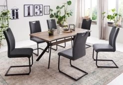 4 X Stuhl "Adana" In Grau Freischwinger Esszimmerstuhl 4er Set Mit Komfortsitzhöhe -Wohnwelt Verkauf 9171 2