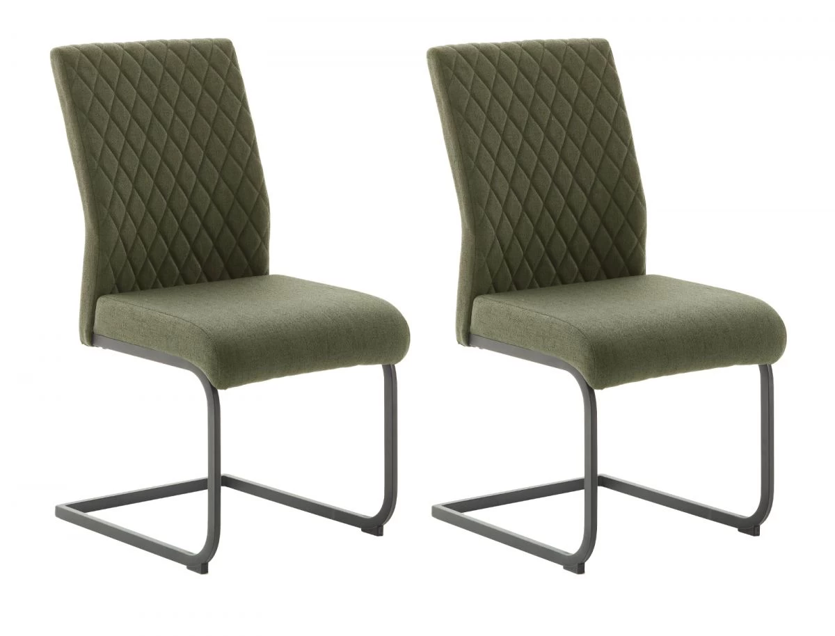 2 X Stuhl "Asti" In Olive Freischwinger Mit Komfortsitzhöhe Und Aqua Resistant Esszimmerstuhl 2er Set Bis 150 Kg 4 2 X Stuhl "Asti" In Olive Freischwinger Mit Komfortsitzhöhe Und Aqua Resistant Esszimmerstuhl 2er Set Bis 150 Kg – Bild 2