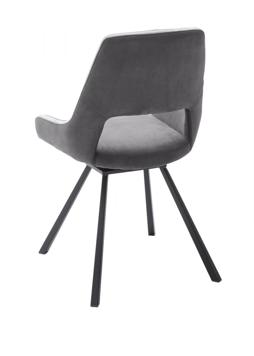 2 X Stuhl "Bayonne" In Grau Vintage-Look 4-Fußstuhl 180° Drehbar Esszimmerstuhl 2er Set Mit Komfortsitzhöhe 5 2 X Stuhl "Bayonne" In Grau Vintage-Look 4-Fußstuhl 180° Drehbar Esszimmerstuhl 2er Set Mit Komfortsitzhöhe – Bild 3