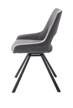 2 X Stuhl "Bayonne" In Grau Vintage-Look 4-Fußstuhl 180° Drehbar Esszimmerstuhl 2er Set Mit Komfortsitzhöhe 15 2 X Stuhl "Bayonne" In Grau Vintage-Look 4-Fußstuhl 180° Drehbar Esszimmerstuhl 2er Set Mit Komfortsitzhöhe -Wohnwelt Verkauf 9179 5