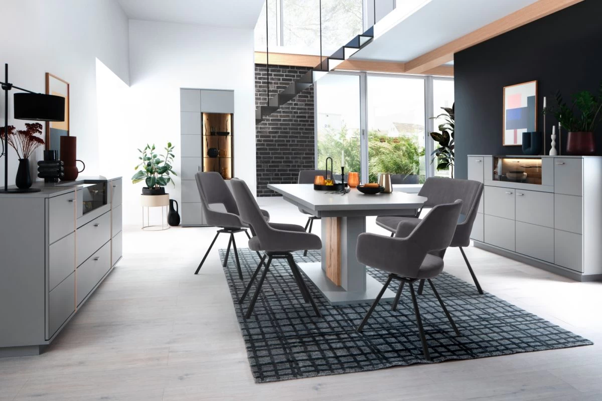 2 X Stuhl "Bayonne" In Grau Vintage-Look 4-Fußstuhl 180° Drehbar Esszimmerstuhl 2er Set Mit Komfortsitzhöhe 10 2 X Stuhl "Bayonne" In Grau Vintage-Look 4-Fußstuhl 180° Drehbar Esszimmerstuhl 2er Set Mit Komfortsitzhöhe – Bild 8