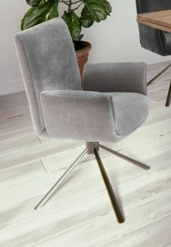 2 X Stuhl "Boulder" In Grau Chenille-Optik Und Edelstahl Mit Armlehne 180° Drehbar Esszimmerstuhl 2er Set Mit Komfortsitzhöhe 8 2 X Stuhl "Boulder" In Grau Chenille-Optik Und Edelstahl Mit Armlehne 180° Drehbar Esszimmerstuhl 2er Set Mit Komfortsitzhöhe -Wohnwelt Verkauf 9181 2