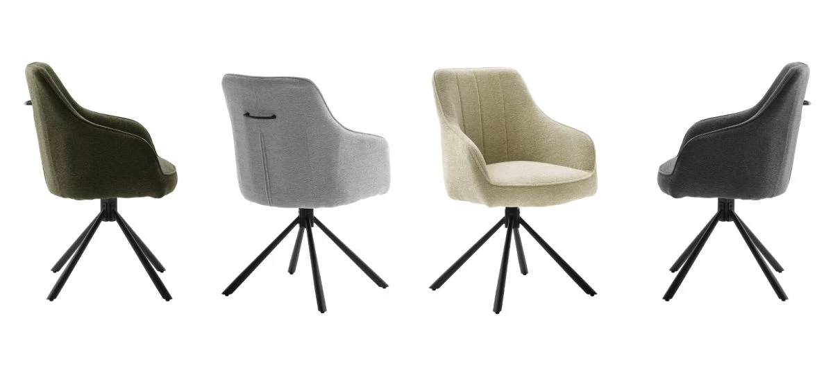 2 X Stuhl "Kasama" In Anthrazit Mit Armlehne 180° Drehbar Esszimmerstuhl 2er Set Mit Taschenfederkern 3 2 X Stuhl "Kasama" In Anthrazit Mit Armlehne 180° Drehbar Esszimmerstuhl 2er Set Mit Taschenfederkern