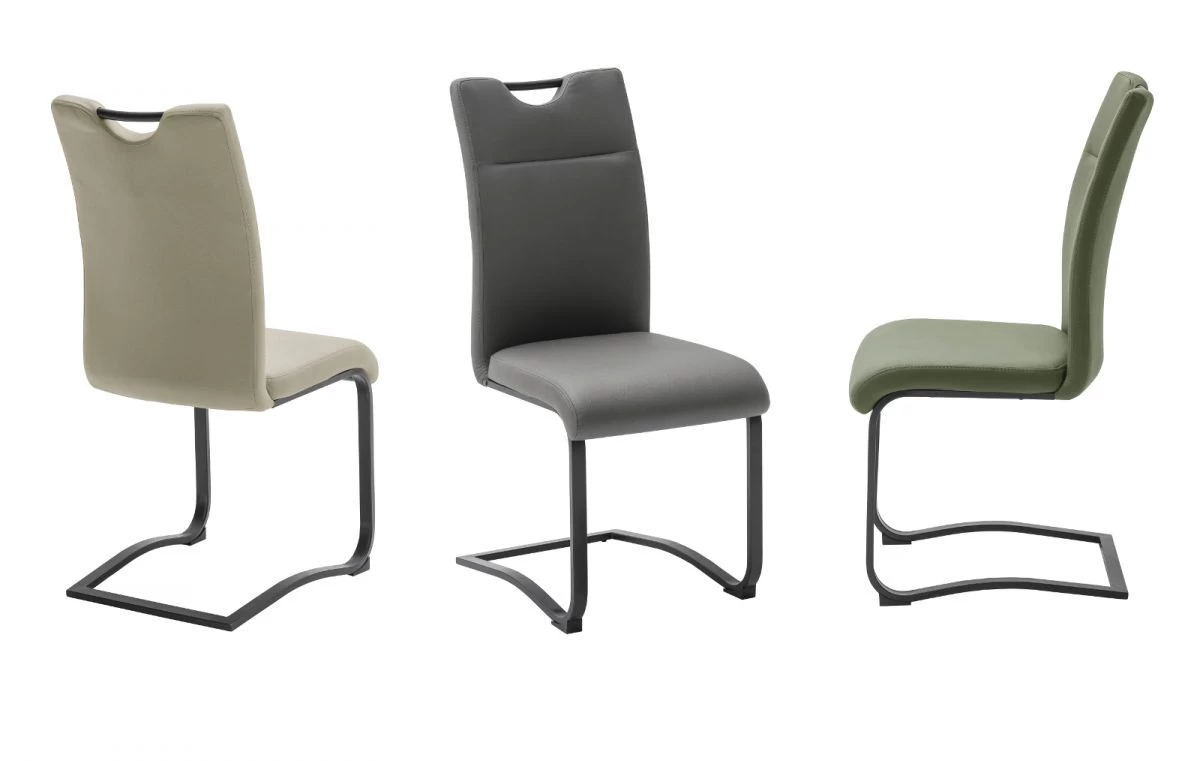 2 X Stuhl "Zapara" In Olive Mikrofaser Freischwinger Esszimmerstuhl 2er Set Mit Komfortsitzhöhe 3 2 X Stuhl "Zapara" In Olive Mikrofaser Freischwinger Esszimmerstuhl 2er Set Mit Komfortsitzhöhe