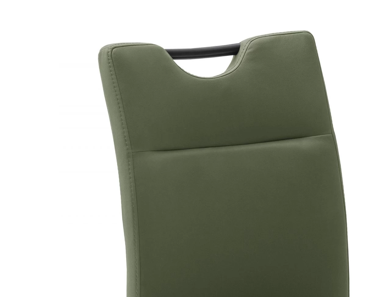 2 X Stuhl "Zapara" In Olive Mikrofaser Freischwinger Esszimmerstuhl 2er Set Mit Komfortsitzhöhe 5 2 X Stuhl "Zapara" In Olive Mikrofaser Freischwinger Esszimmerstuhl 2er Set Mit Komfortsitzhöhe – Bild 3
