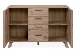 Kommode "Wellington" In Schweden Eiche Mit 3D-Reliefoptik Wohn- Und Esszimmer Sideboard 127 X 85 Cm -Wohnwelt Verkauf 9210 10