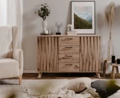Kommode "Wellington" In Schweden Eiche Mit 3D-Reliefoptik Wohn- Und Esszimmer Sideboard 127 X 85 Cm -Wohnwelt Verkauf 9210 5