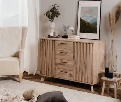 Kommode "Wellington" In Schweden Eiche Mit 3D-Reliefoptik Wohn- Und Esszimmer Sideboard 127 X 85 Cm -Wohnwelt Verkauf 9210 6