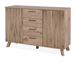 Kommode "Wellington" In Schweden Eiche Mit 3D-Reliefoptik Wohn- Und Esszimmer Sideboard 127 X 85 Cm -Wohnwelt Verkauf 9210 8