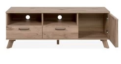 TV-Lowboard "Wellington" In Schweden Eiche Mit 3D-Reliefoptik TV Unterteil 140 X 50 Cm -Wohnwelt Verkauf 9214 10