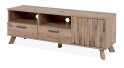 TV-Lowboard "Wellington" In Schweden Eiche Mit 3D-Reliefoptik TV Unterteil 140 X 50 Cm -Wohnwelt Verkauf 9214 8