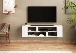 TV-Lowboard "Clarity" In Weiß TV-Unterteil Hängend 155 Cm -Wohnwelt Verkauf 9218 3