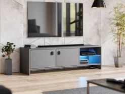 TV-Lowboard "Chorus" In Grau TV-Unterteil Mit LED Beleuchtung 140 X 40 Cm 11 TV-Lowboard "Chorus" In Grau TV-Unterteil Mit LED Beleuchtung 140 X 40 Cm -Wohnwelt Verkauf 9224 3