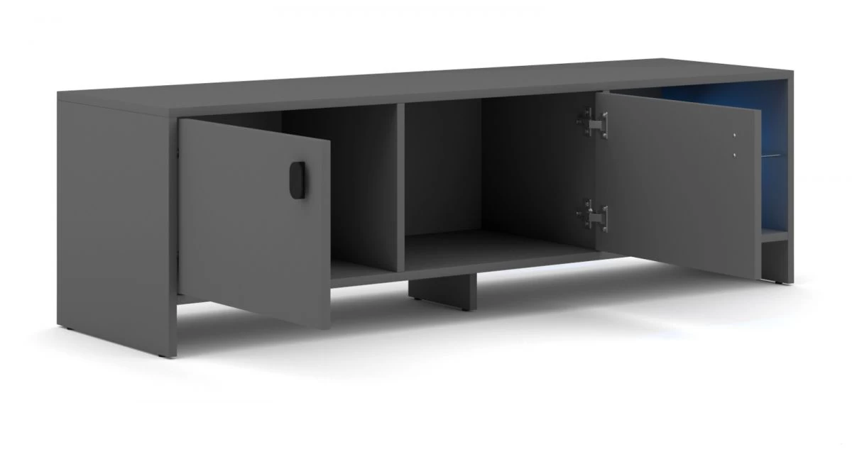 TV-Lowboard "Chorus" In Grau TV-Unterteil Mit LED Beleuchtung 140 X 40 Cm 7 TV-Lowboard "Chorus" In Grau TV-Unterteil Mit LED Beleuchtung 140 X 40 Cm – Bild 5