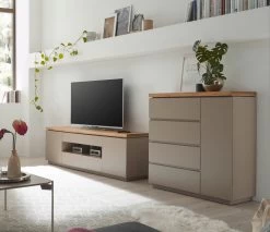 Kommode "Palamos" In Warmgrau Matt Lackiert Und Akazie Massiv Wohn- Und Esszimmer Sideboard 100 Cm 17 Kommode "Palamos" In Warmgrau Matt Lackiert Und Akazie Massiv Wohn- Und Esszimmer Sideboard 100 Cm -Wohnwelt Verkauf 9385 6