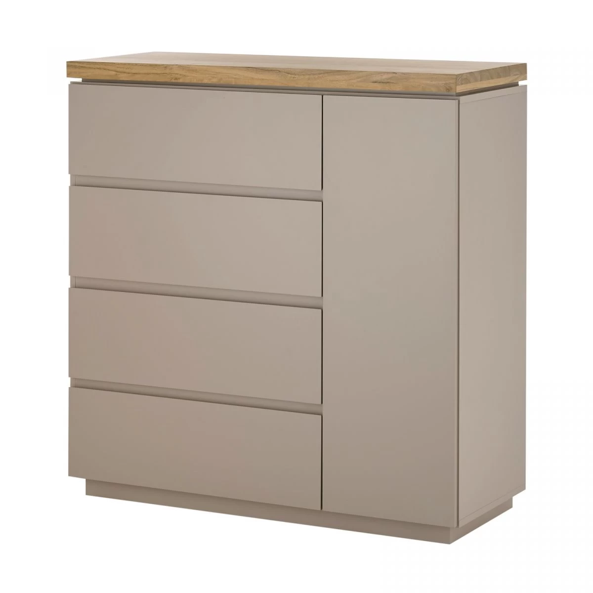 Kommode "Palamos" In Warmgrau Matt Lackiert Und Akazie Massiv Wohn- Und Esszimmer Sideboard 100 Cm 11 Kommode "Palamos" In Warmgrau Matt Lackiert Und Akazie Massiv Wohn- Und Esszimmer Sideboard 100 Cm – Bild 9