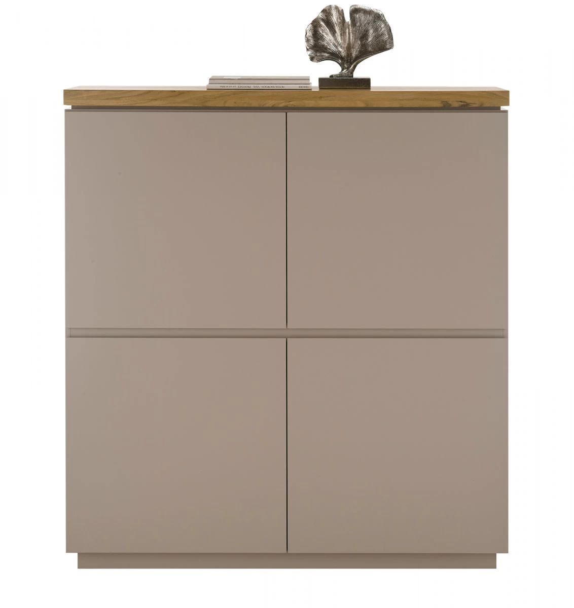 Kommode "Palamos" In Warmgrau Matt Lackiert Und Akazie Massiv Wohn- Und Esszimmer Highboard 113 X 123 Cm 3 Kommode "Palamos" In Warmgrau Matt Lackiert Und Akazie Massiv Wohn- Und Esszimmer Highboard 113 X 123 Cm