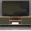 TV-Lowboard "Sentra" In Grün Matt Mit 3-D Struktur Und Eiche Artisan TV-Unterteil 184 Cm -Wohnwelt Verkauf 9457 1