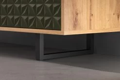 TV-Lowboard "Sentra" In Grün Matt Mit 3-D Struktur Und Eiche Artisan TV-Unterteil 184 Cm -Wohnwelt Verkauf 9457 3