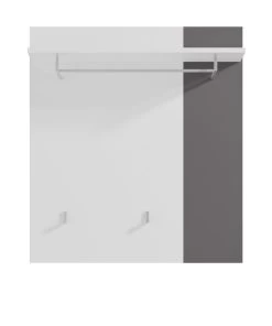 Garderobenpaneel "Kato" In Weiß Und Grau Flur Wandgarderobe 85 X 91 Cm -Wohnwelt Verkauf 9578 5