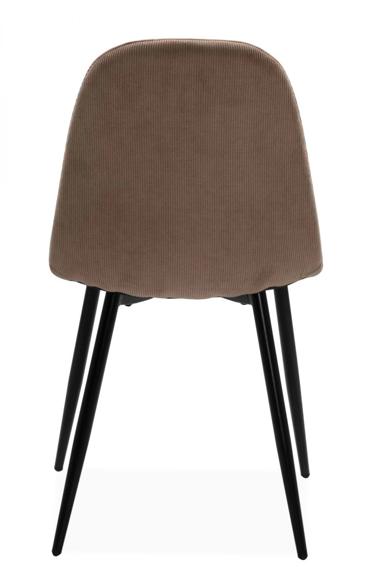 4 X Stuhl "Anya" In Braun Cord Und Schwarz 4-Fußstuhl Küchen- Und Esszimmerstuhl 4er Set 4 4 X Stuhl "Anya" In Braun Cord Und Schwarz 4-Fußstuhl Küchen- Und Esszimmerstuhl 4er Set – Bild 2