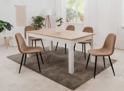 4 X Stuhl "Anya" In Braun Cord Und Schwarz 4-Fußstuhl Küchen- Und Esszimmerstuhl 4er Set 13 4 X Stuhl "Anya" In Braun Cord Und Schwarz 4-Fußstuhl Küchen- Und Esszimmerstuhl 4er Set -Wohnwelt Verkauf 9726 5