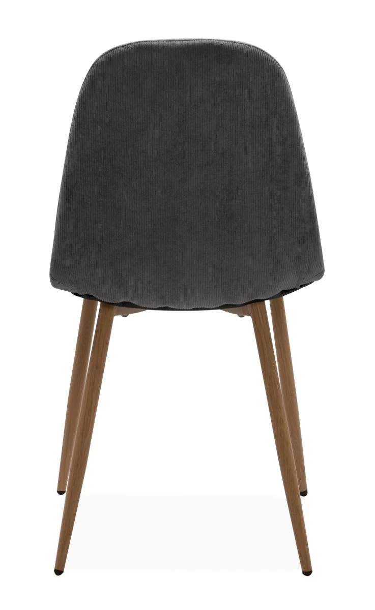 4 X Stuhl "Anya" In Grau Cord 4-Fußstuhl Küchen- Und Esszimmerstuhl 4er Set 4 4 X Stuhl "Anya" In Grau Cord 4-Fußstuhl Küchen- Und Esszimmerstuhl 4er Set – Bild 2