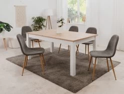 4 X Stuhl "Anya" In Grau Cord 4-Fußstuhl Küchen- Und Esszimmerstuhl 4er Set 12 4 X Stuhl "Anya" In Grau Cord 4-Fußstuhl Küchen- Und Esszimmerstuhl 4er Set -Wohnwelt Verkauf 9727 4