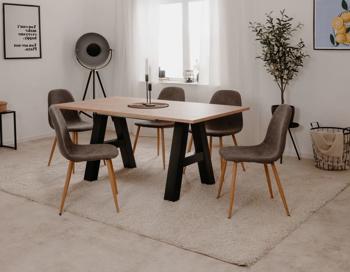 4 X Stuhl "Anya" In Grau Cord 4-Fußstuhl Küchen- Und Esszimmerstuhl 4er Set 8 4 X Stuhl "Anya" In Grau Cord 4-Fußstuhl Küchen- Und Esszimmerstuhl 4er Set – Bild 6