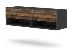 TV-Lowboard "Epsom" In Used Wood Und Matera Grau TV Unterteil Hängend 100 X 30 Cm -Wohnwelt Verkauf 9741 5