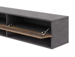 TV-Lowboard "Epsom" In Used Wood Und Matera Grau TV Unterteil Hängend 140 X 30 Cm -Wohnwelt Verkauf 9744 3