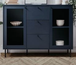 Kommode "Caracas" In Blau Wohn- Und Esszimmer Sideboard 120 X 90 Cm