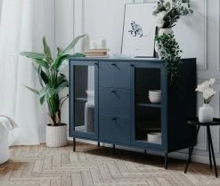 Kommode "Caracas" In Blau Wohn- Und Esszimmer Sideboard 120 X 90 Cm -Wohnwelt Verkauf 9778 3
