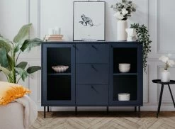 Kommode "Caracas" In Blau Wohn- Und Esszimmer Sideboard 120 X 90 Cm -Wohnwelt Verkauf 9778 4