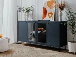 Sideboard "Caracas" In Blau Wohn- Und Esszimmer Kommode 180 X 90 Cm 14 Sideboard "Caracas" In Blau Wohn- Und Esszimmer Kommode 180 X 90 Cm -Wohnwelt Verkauf 9779 3