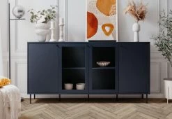 Sideboard "Caracas" In Blau Wohn- Und Esszimmer Kommode 180 X 90 Cm 15 Sideboard "Caracas" In Blau Wohn- Und Esszimmer Kommode 180 X 90 Cm -Wohnwelt Verkauf 9779 4