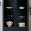 Vitrine "Caracas" In Blau Wohn- Und Esszimmer Vitrinenschrank 100 X 183 Cm -Wohnwelt Verkauf 9780 1