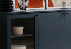 Sideboard "Caracas" In Blau Wohn- Und Esszimmer Kommode 180 X 68 Cm -Wohnwelt Verkauf 9781 2