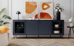 Sideboard "Caracas" In Blau Wohn- Und Esszimmer Kommode 180 X 68 Cm -Wohnwelt Verkauf 9781 4